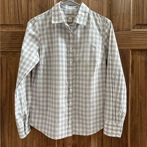 J. Crew Light Gray Plaid Women’s Shirt